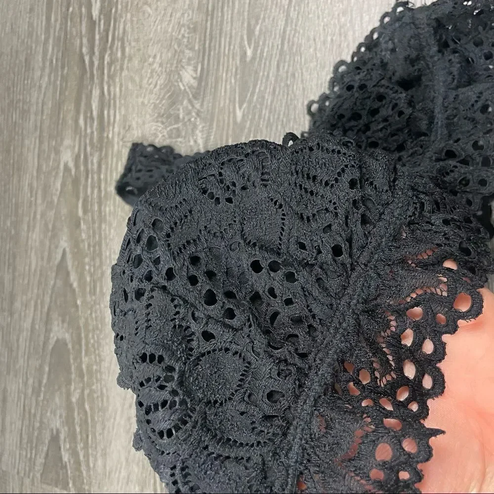 Altar’d State black racerback lace crochet bralette